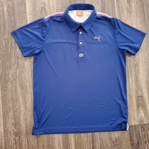 Puma men's golf polo shirt blue size S